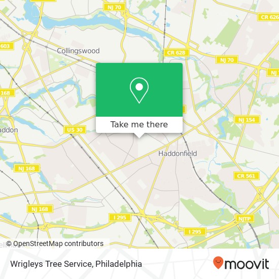 Wrigleys Tree Service map