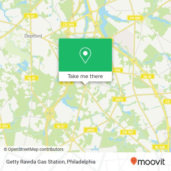 Getty Rawda Gas Station map