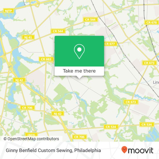 Ginny Benfield Custom Sewing map