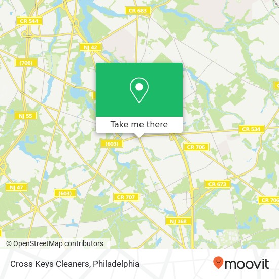 Cross Keys Cleaners map