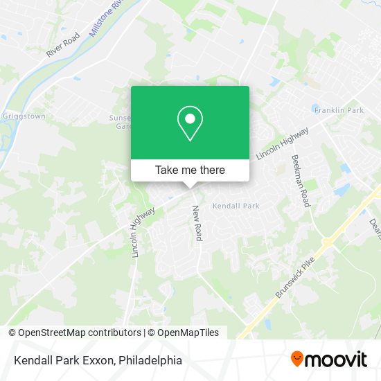 Kendall Park Exxon map