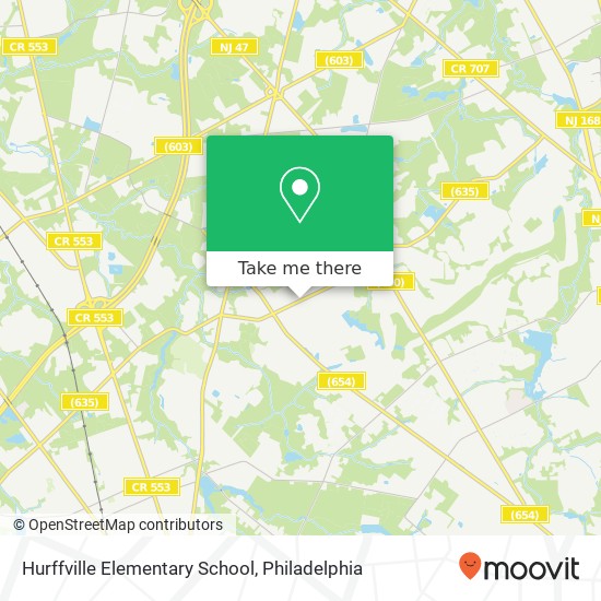 Hurffville Elementary School map
