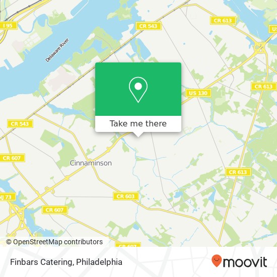 Finbars Catering map