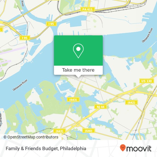 Family & Friends Budget map