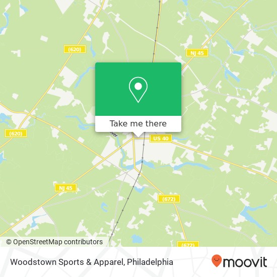 Mapa de Woodstown Sports & Apparel