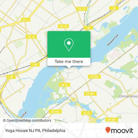 Yoga House NJ PA map
