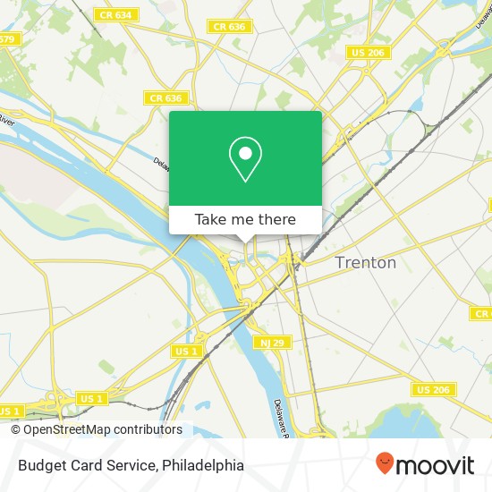 Mapa de Budget Card Service