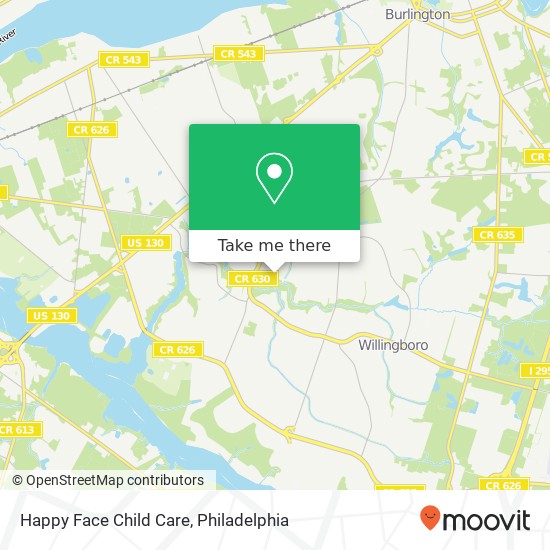 Happy Face Child Care map