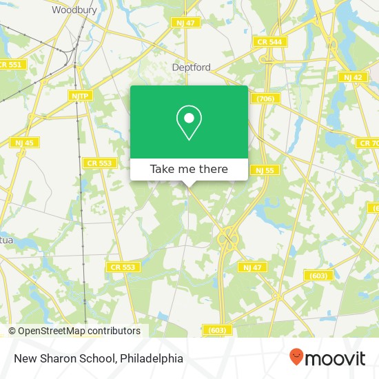 New Sharon School map