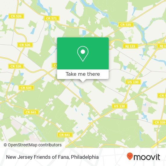 New Jersey Friends of Fana map