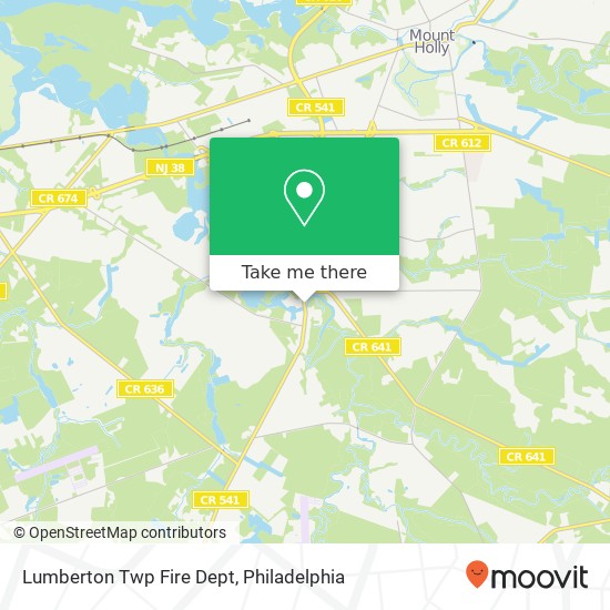 Mapa de Lumberton Twp Fire Dept