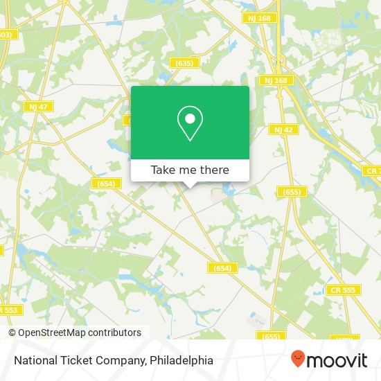 Mapa de National Ticket Company