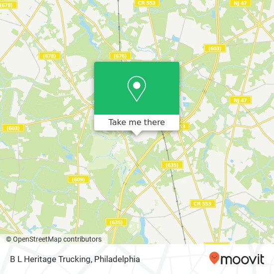 B L Heritage Trucking map