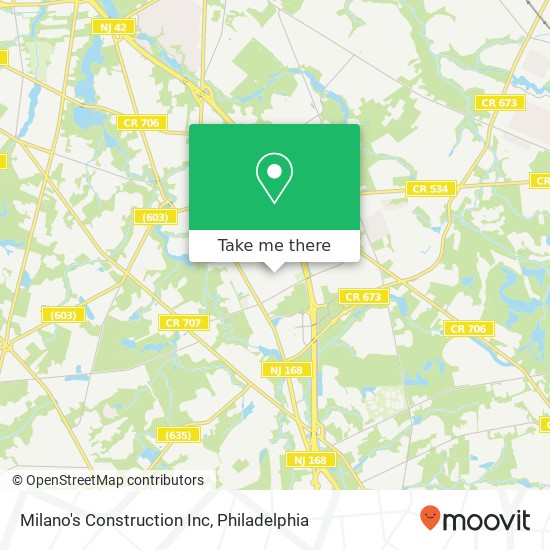 Milano's Construction Inc map