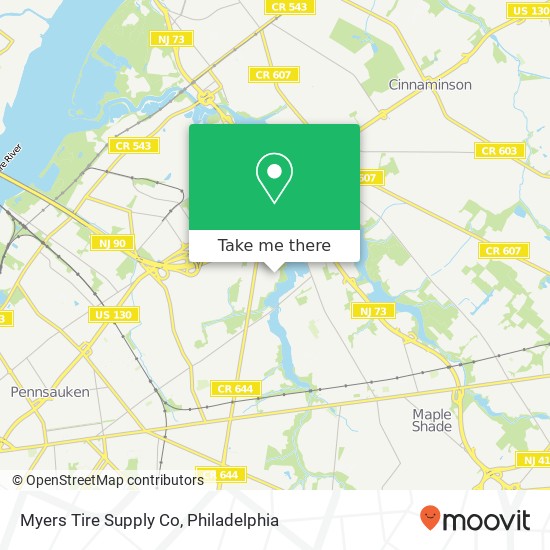Myers Tire Supply Co map