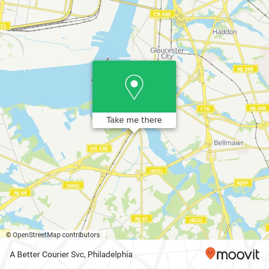 A Better Courier Svc map