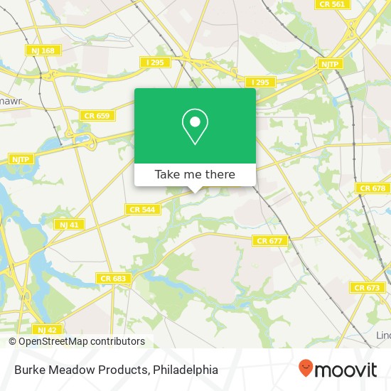 Burke Meadow Products map