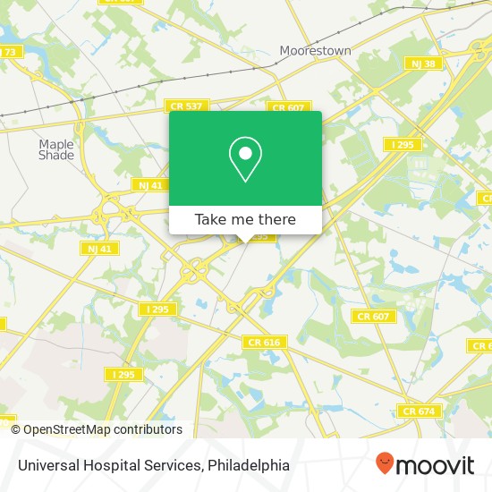 Universal Hospital Services map