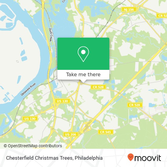 Chesterfield Christmas Trees map