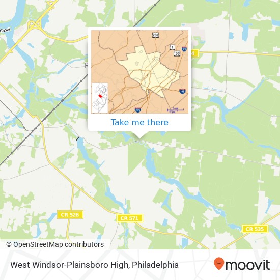 West Windsor-Plainsboro High map