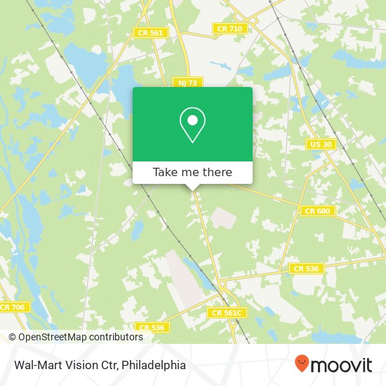 Wal-Mart Vision Ctr map