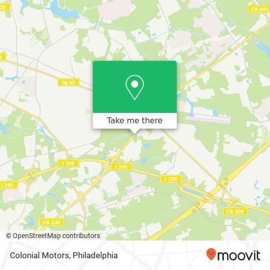 Colonial Motors map