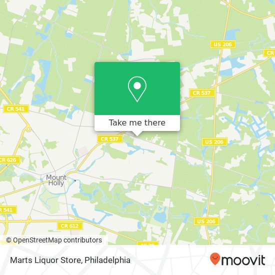 Mapa de Marts Liquor Store
