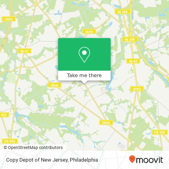 Mapa de Copy Depot of New Jersey