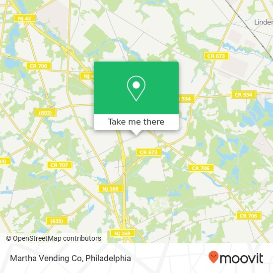 Martha Vending Co map