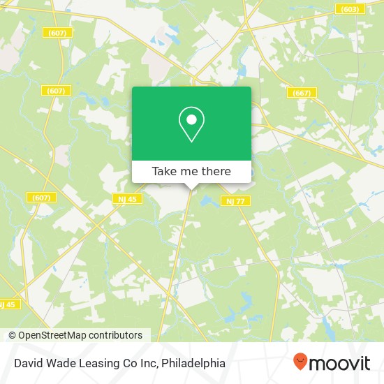 David Wade Leasing Co Inc map