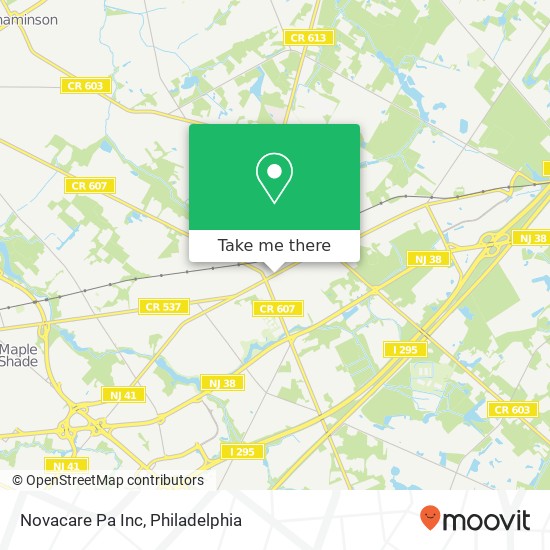 Novacare Pa Inc map