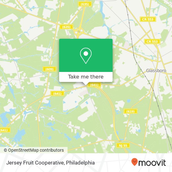 Mapa de Jersey Fruit Cooperative