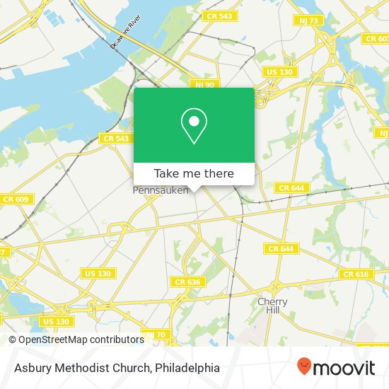 Mapa de Asbury Methodist Church