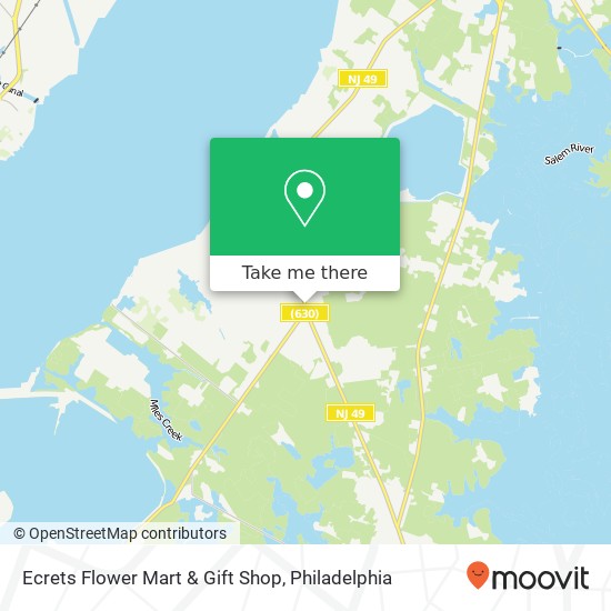 Mapa de Ecrets Flower Mart & Gift Shop