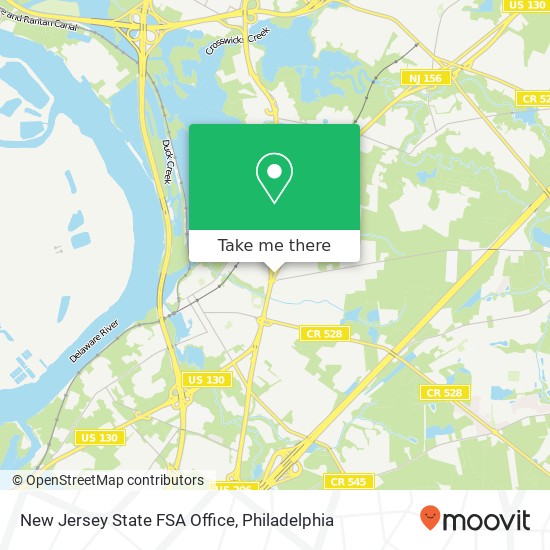 New Jersey State FSA Office map