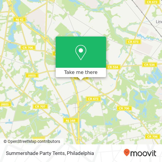 Mapa de Summershade Party Tents