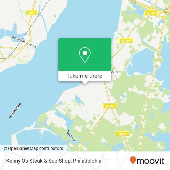 Kenny Os Steak & Sub Shop map