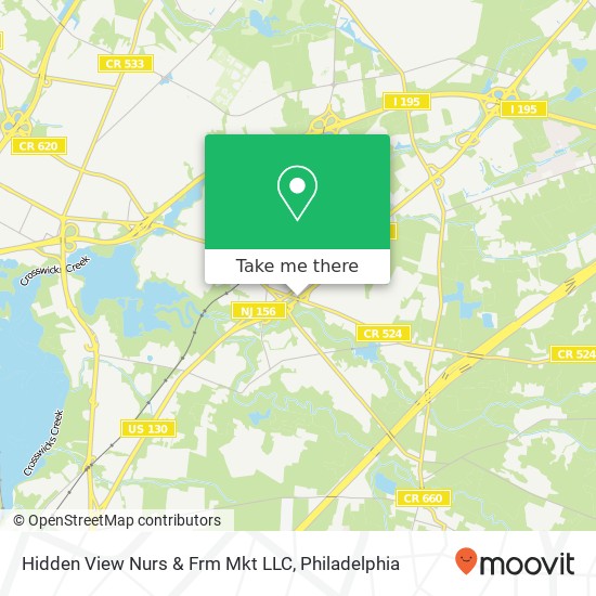 Mapa de Hidden View Nurs & Frm Mkt LLC