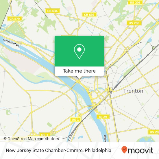 Mapa de New Jersey State Chamber-Cmmrc