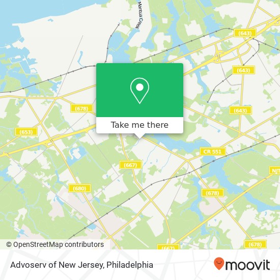 Advoserv of New Jersey map