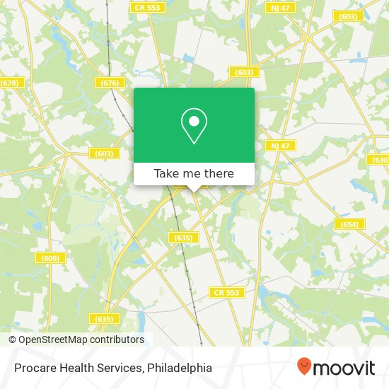 Procare Health Services map