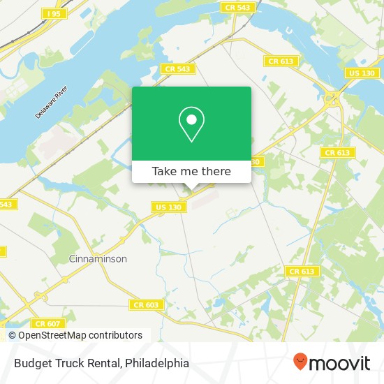 Budget Truck Rental map