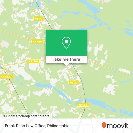 Mapa de Frank Raso Law Office