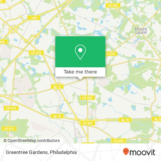 Mapa de Greentree Gardens