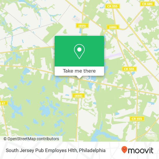 Mapa de South Jersey Pub Employes Hlth