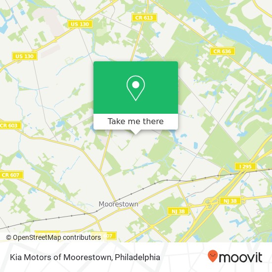 Mapa de Kia Motors of Moorestown