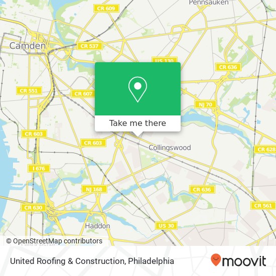 Mapa de United Roofing & Construction