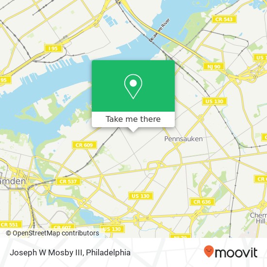 Mapa de Joseph W Mosby III