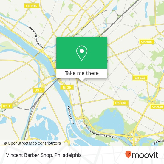 Mapa de Vincent Barber Shop