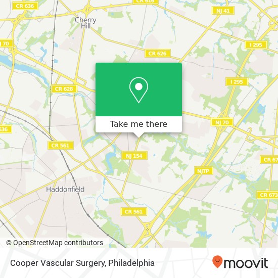 Cooper Vascular Surgery map